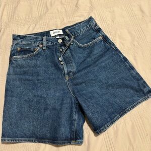 Agolde Classic Indigo Denim Shorts